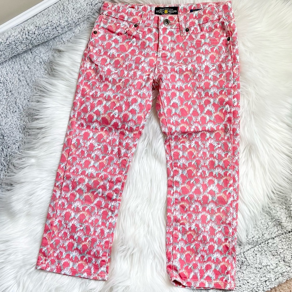 Lucky Brand 🍀 Zoe Jegging Patterned Crop Jeans